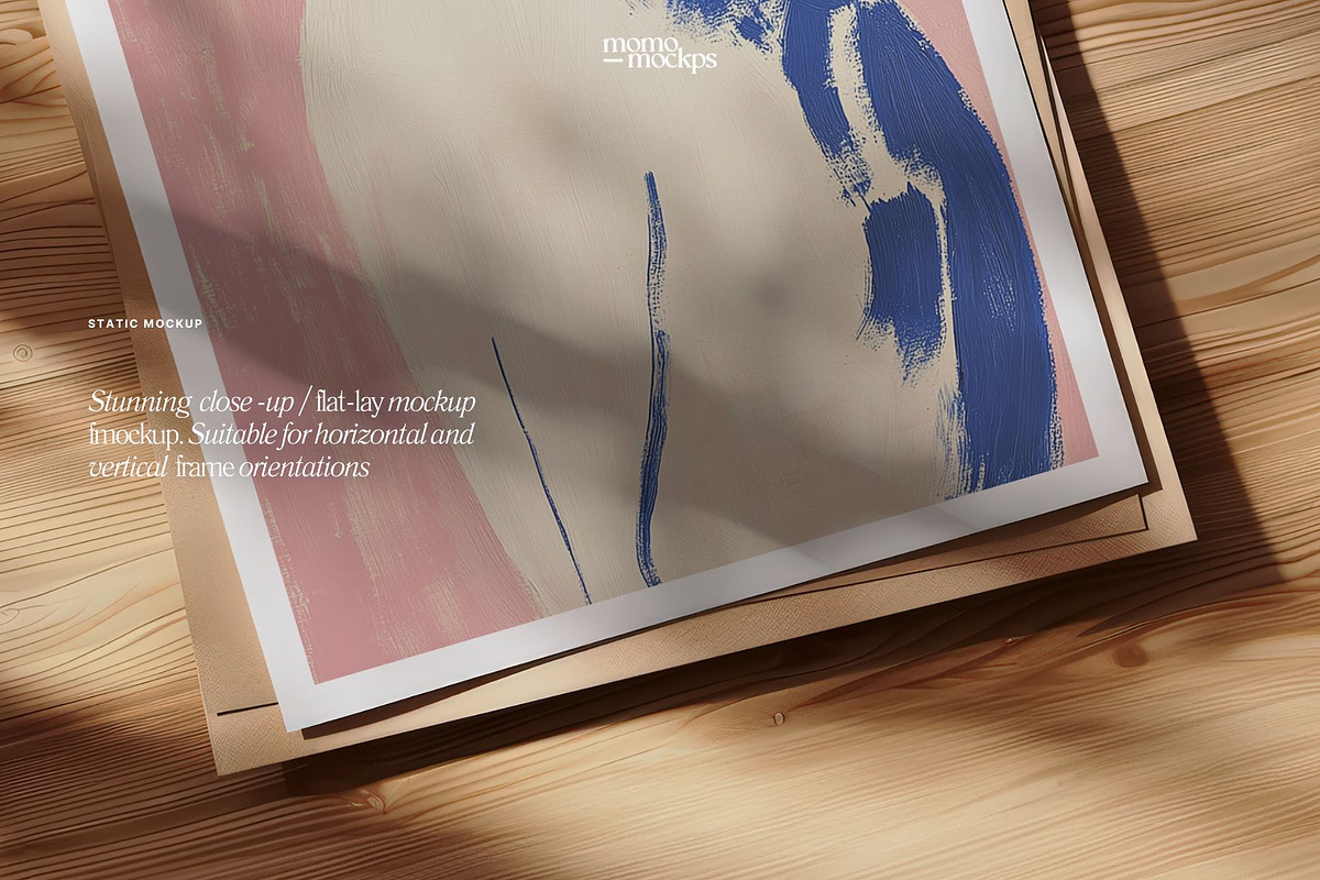 Close-Up Paper/Poster Mockup PSD, a Household Mockup by momomockps (Photo 2 of 10)
