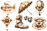 Steampunk Summer Clipart, a Seasonal Illustration by Designworld (Thumbnail 5 of 6)