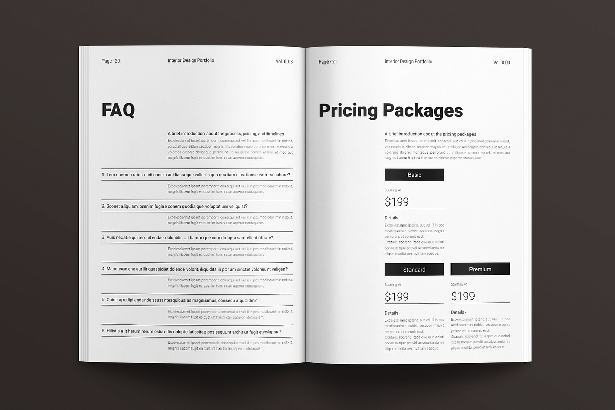 Interior Design Portfolio Template, a Brochure Template by E-Type (Photo 8 of 10)
