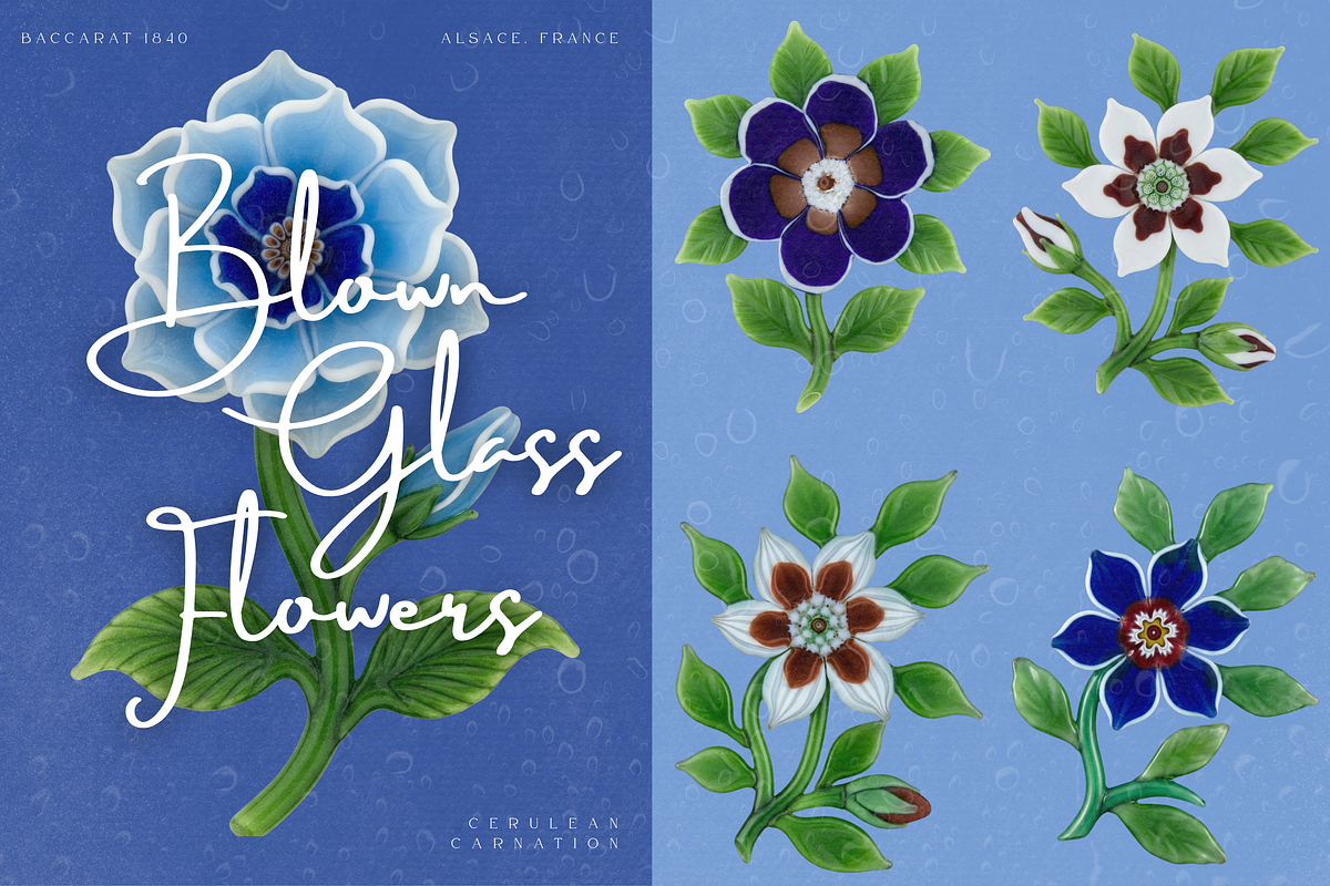 Blown Glass Flowers Collection, an Object Graphic by The Flossy Finch (Photo 4 of 15)