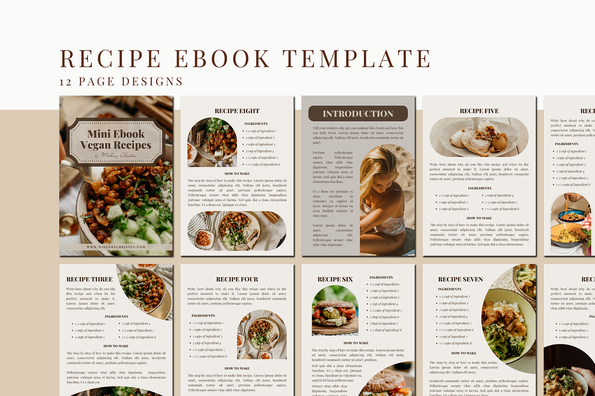 Recipe Ebook for Vegan Influencers, a Magazine Template by The Little Lily Studio (Photo 3 of 5)