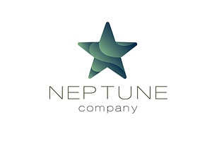 Star with gradient waves - Logo temp
