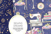 SEWING Digital Papers, a Work Illustration by Masha  Studio (Thumbnail 7 of 7)