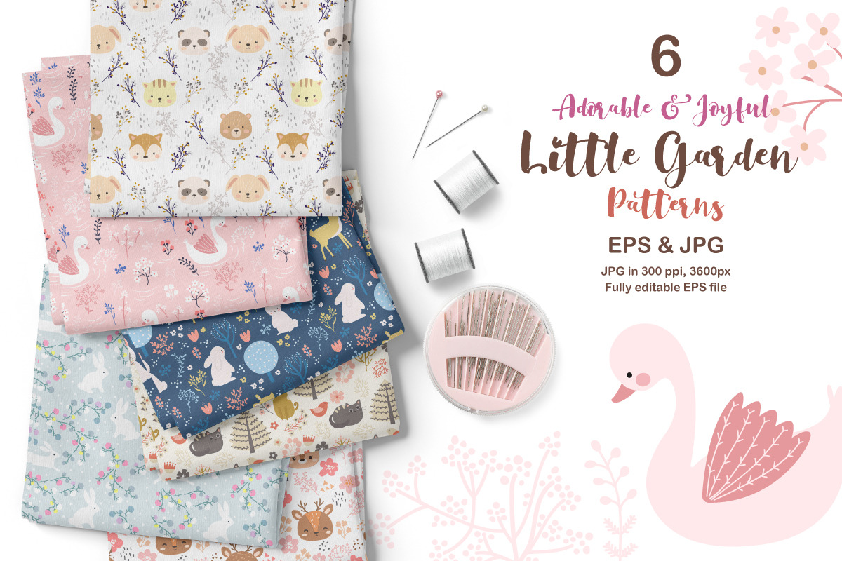 Adorable & Joyful Garden Patterns, a Pattern Graphic by DrawStudio1988 (Photo 4 of 9)