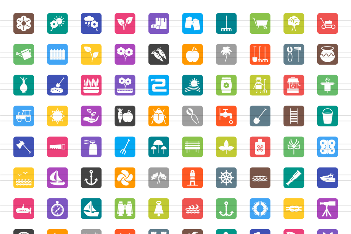 350 Nature & Outdoor Filled Icons, an Outline Icon by IconBunny ...