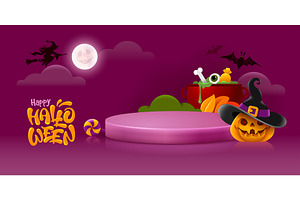 Happy Halloween Banner, a Decorative Illustration by Vector beauty