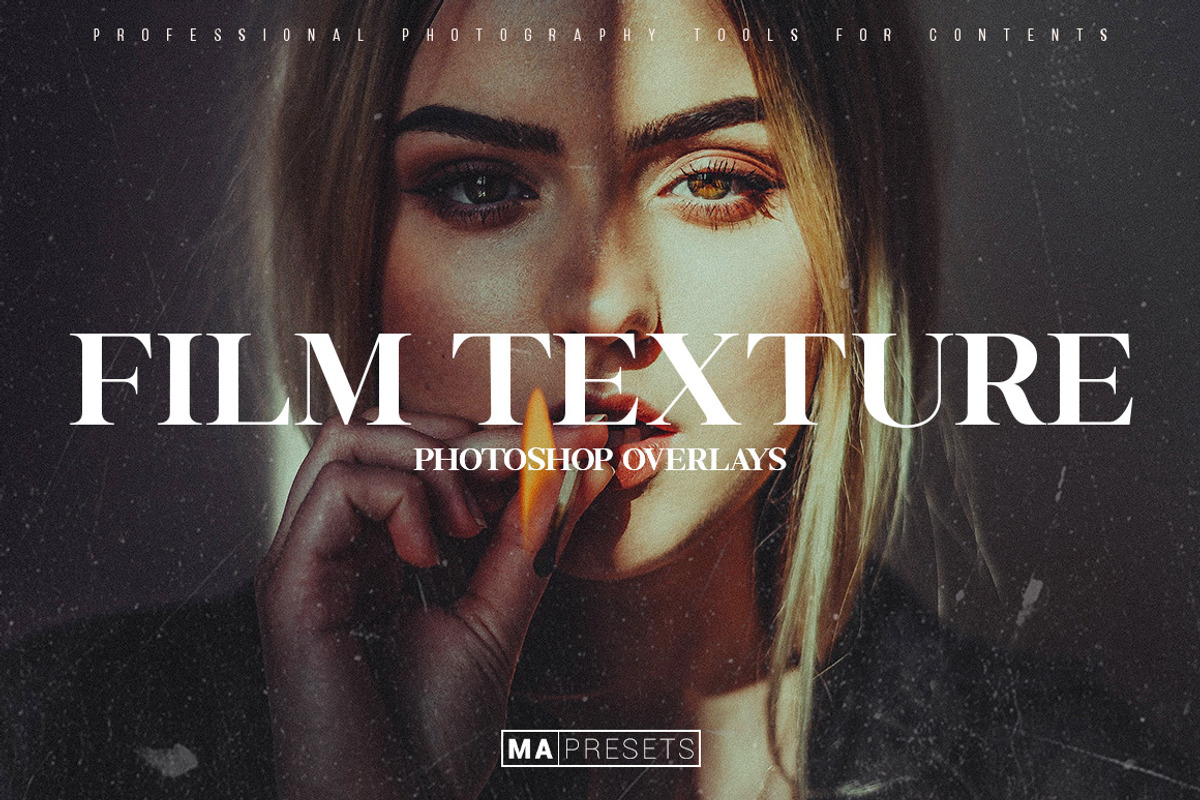 100 FILM TEXTURE OVERLAYS, a Texture Graphic by MaPresets (Photo 1 of 14)