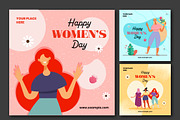 Women's Day Social Media Set, a Templates & Theme by studiogstock (Thumbnail 1 of 3)