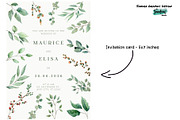 Green Foliage Wedding Invitation, a Card Template by SandraGraphicDesign (Thumbnail 7 of 8)
