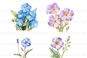 Watercolor Primrose Birth Flower PNG