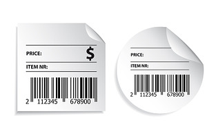 Barcode label price tag