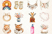 Baby Shower Clipart,Boho Nursery Cli, an Illustration by Libby Wishes (Thumbnail 5 of 6)