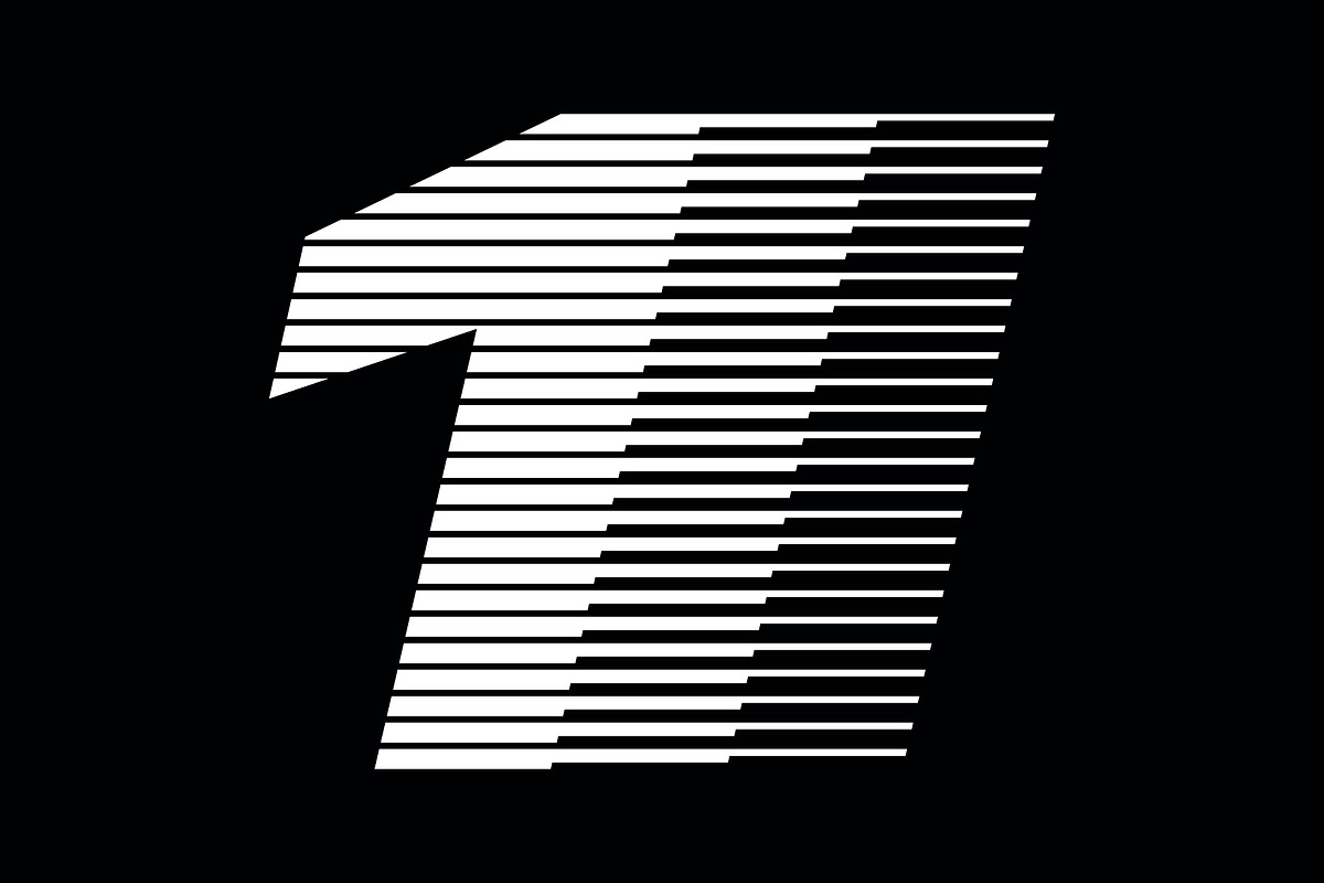 Number 1 speed motion lines logo, a Branding & Logo Template by Leksono (Photo 1 of 2)
