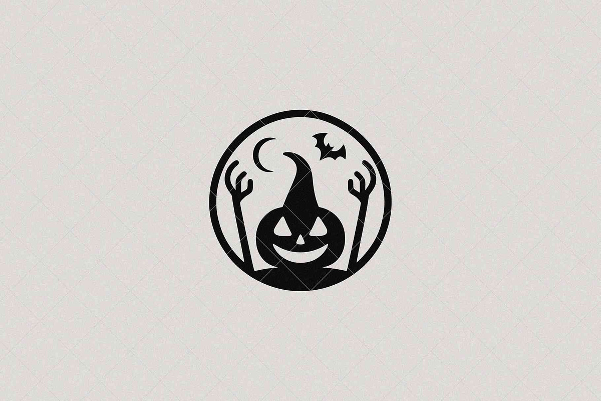 Spooky Pumpkin Emblem, a Seasonal Illustration by Vectorium Studio (Photo 3 of 3)