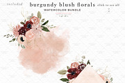 Burgundy Blush Floral Clip Art PNG, a Texture Illustration by Essem Creatives (Thumbnail 5 of 9)