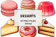Dessert PNG Graphics Bakery Clipart, a Food Illustration by QM_ART (Thumbnail 1 of 7)