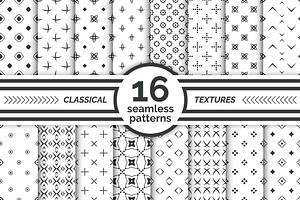Classical seamless patterns. Big set
