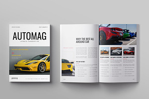 Car Magazine Template, a Magazine Template by ElvinPrint
