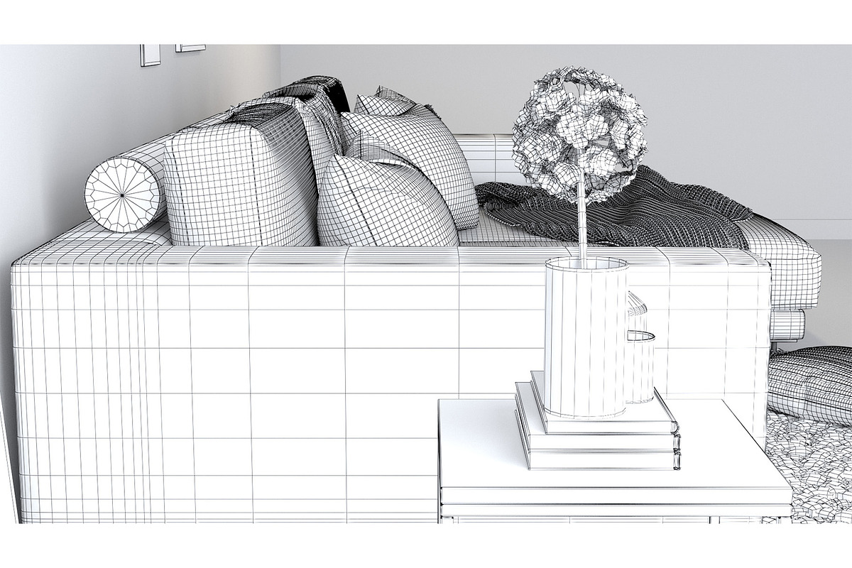 Living D - Soft Monochrome, a Furniture 3D Model by 3DCargo (Photo 6 of 11)