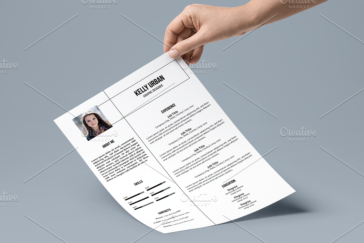 Minimalist Resume / CV - 2 Versions, a Resume Template by Outline Design (Photo 4 of 6)