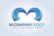 M letter Bluish Brand Logo Template, a Branding & Logo Template by arslantanoli (Thumbnail 1 of 3)