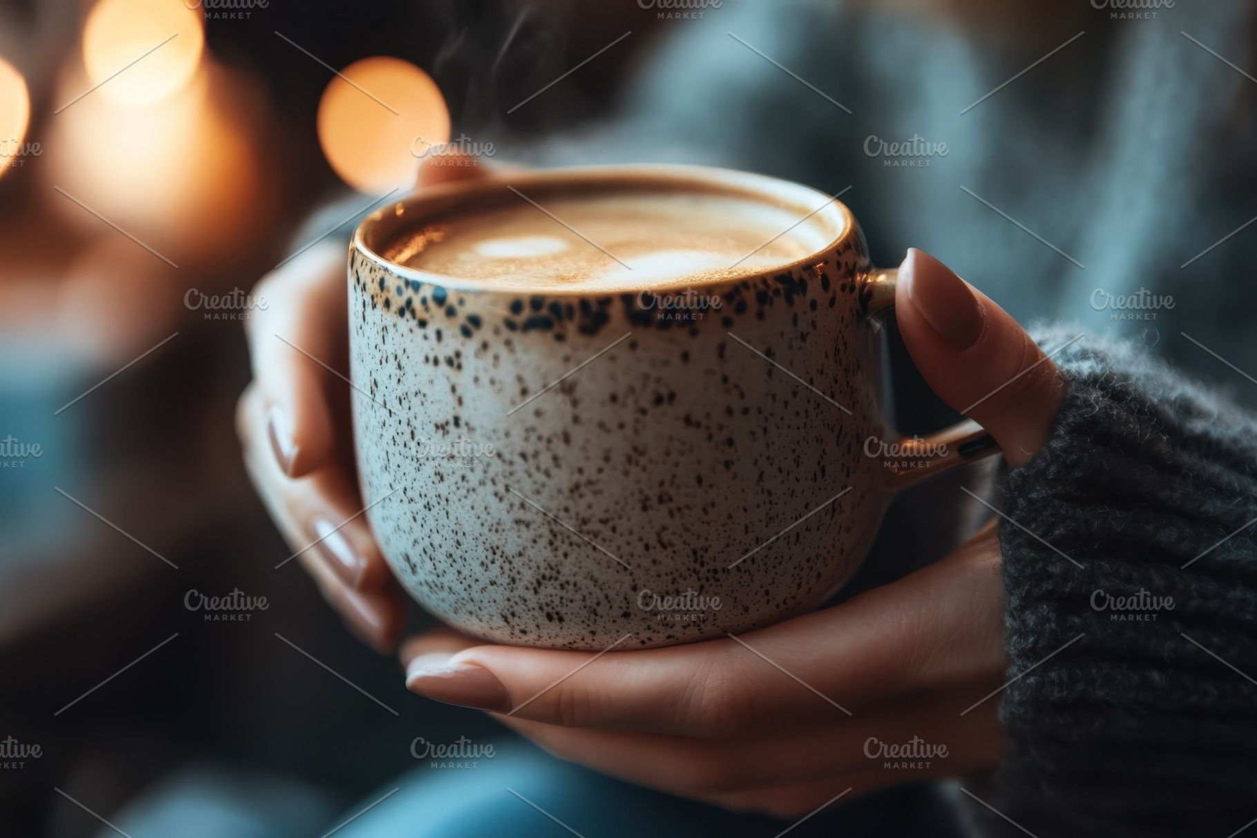 Enjoying a warm cappuccino in the co, a Photo by Iftikhar Alam