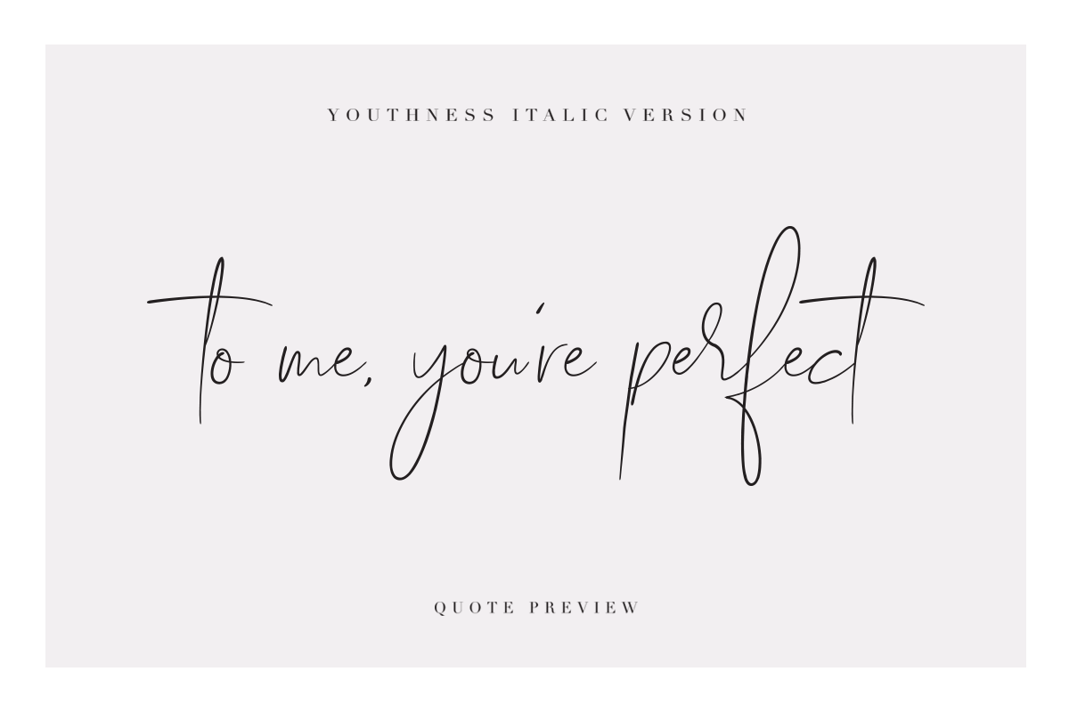 Youthness - A Classy Script, a Script Font by Dharmas Foundry (Photo 12 of 16)