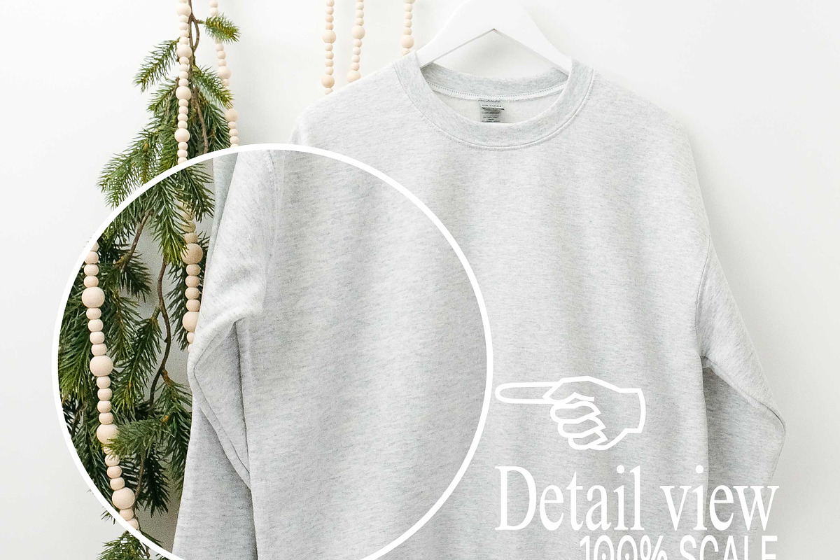 Ash Gildan 18000 Sweatshirt Mockups, a Shirt Mockup by Uncommon Mockups (Photo 3 of 7)