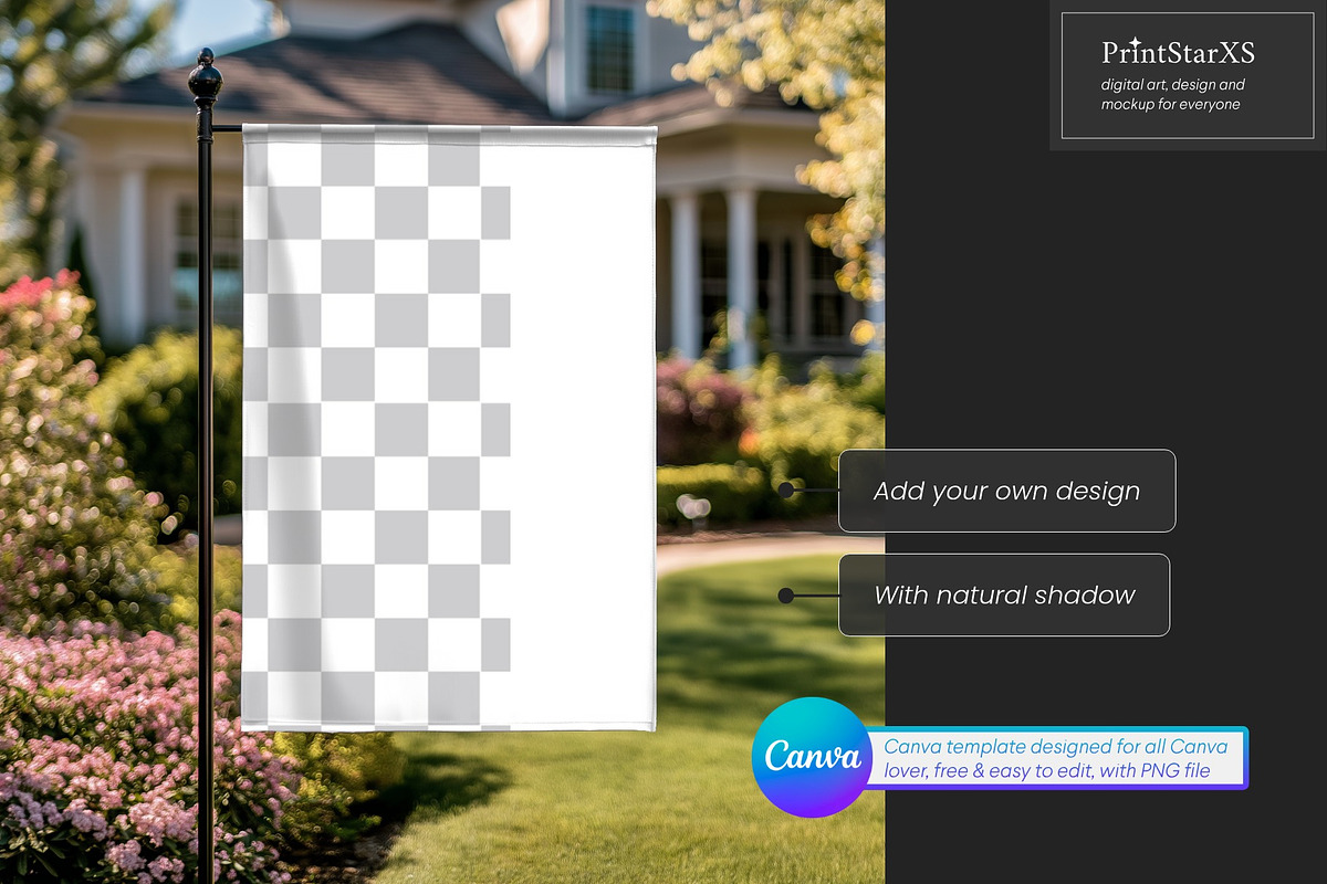 Garden Yard Flag Canva Mockup Bundle, a Household Mockup by PrintStarXS (Photo 3 of 7)