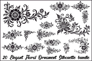 Vintage Flower Ornament Set, an Illustration by Creativeshirt