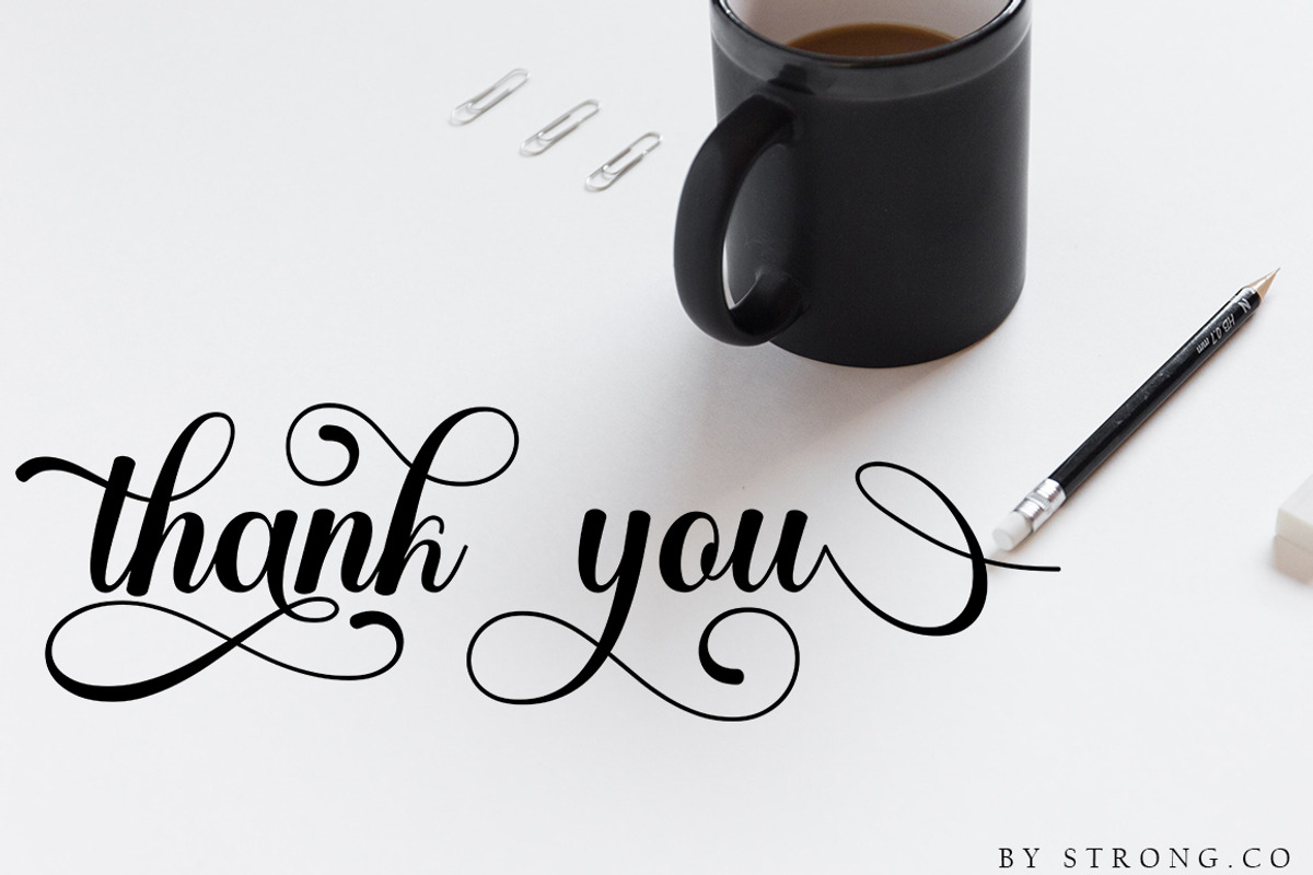 Redynand script, a Script Font by Strong.co (Photo 8 of 8)