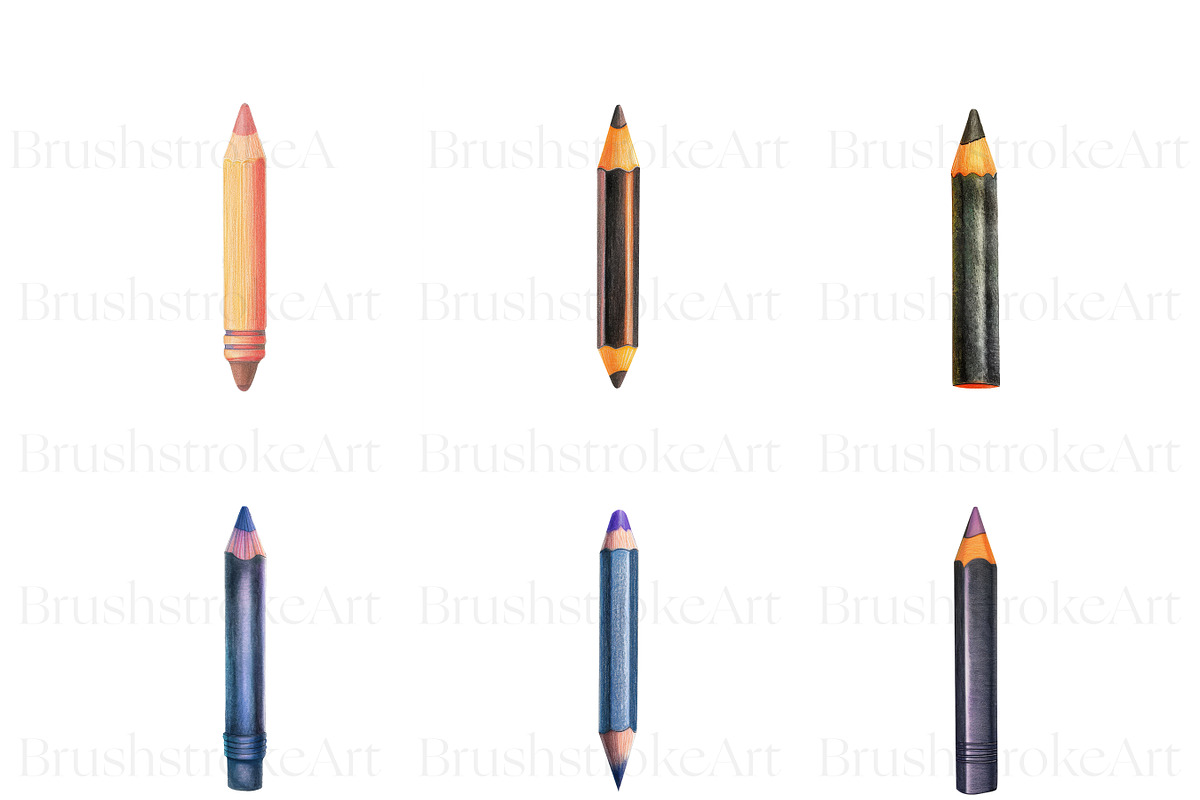 Color Pencil Clipart, Colored Pencil, an Education Illustration by BrushstrokeArtGB (Photo 2 of 9)
