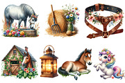 Horses Stables Clipart, an Illustration by Pixels.Craft (Thumbnail 5 of 10)