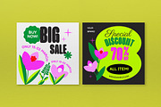 Pink Y2K Spring Sale Banner, an UI Kit Template by graphicook (Thumbnail 4 of 6)
