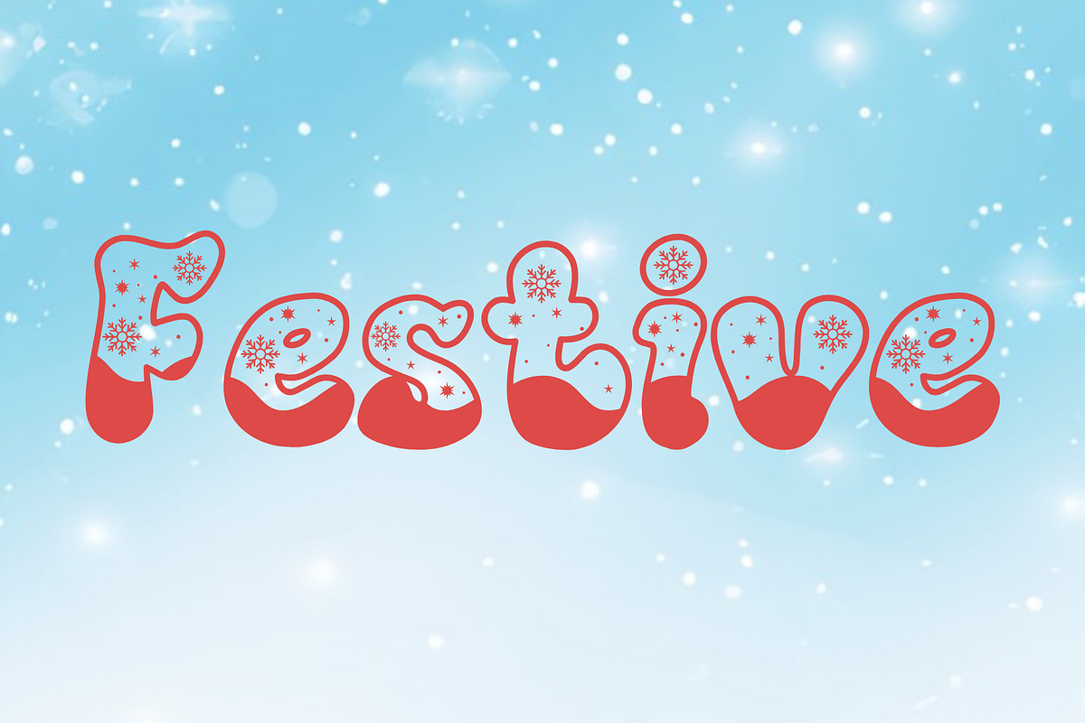 Over Snow is a cute Christmas font, a Handwritten Font by Brown Cupple (Photo 2 of 7)