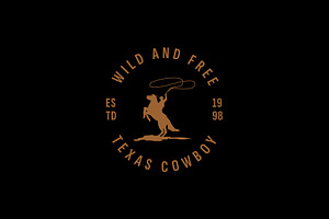 cowboy logo vector icon illustration, a Branding & Logo Template by Dyn Studio
