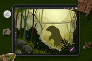 Bear Stamp Brushes for Procreate, a Brushes & More by LovePowerDesigns (Thumbnail 2 of 2)