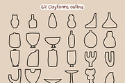 296 FOLK POTTERY CLIPARTS MYSTIC SET, an Object Illustration by JuDesign (Thumbnail 3 of 24)