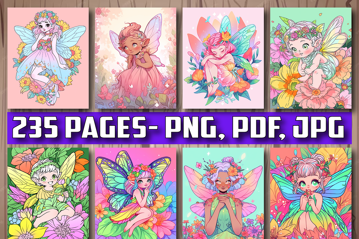 Baby Flower Fairy Coloring Pages V 3, a Decorative Illustration by ...