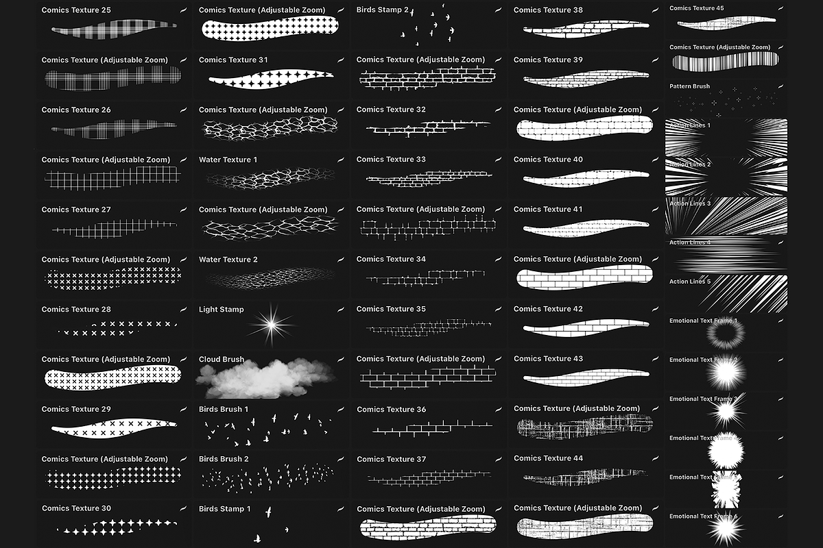 100+ Manga Brushes for Procreate, a Brush Add-On by Disyukov (Photo 3 of 4)