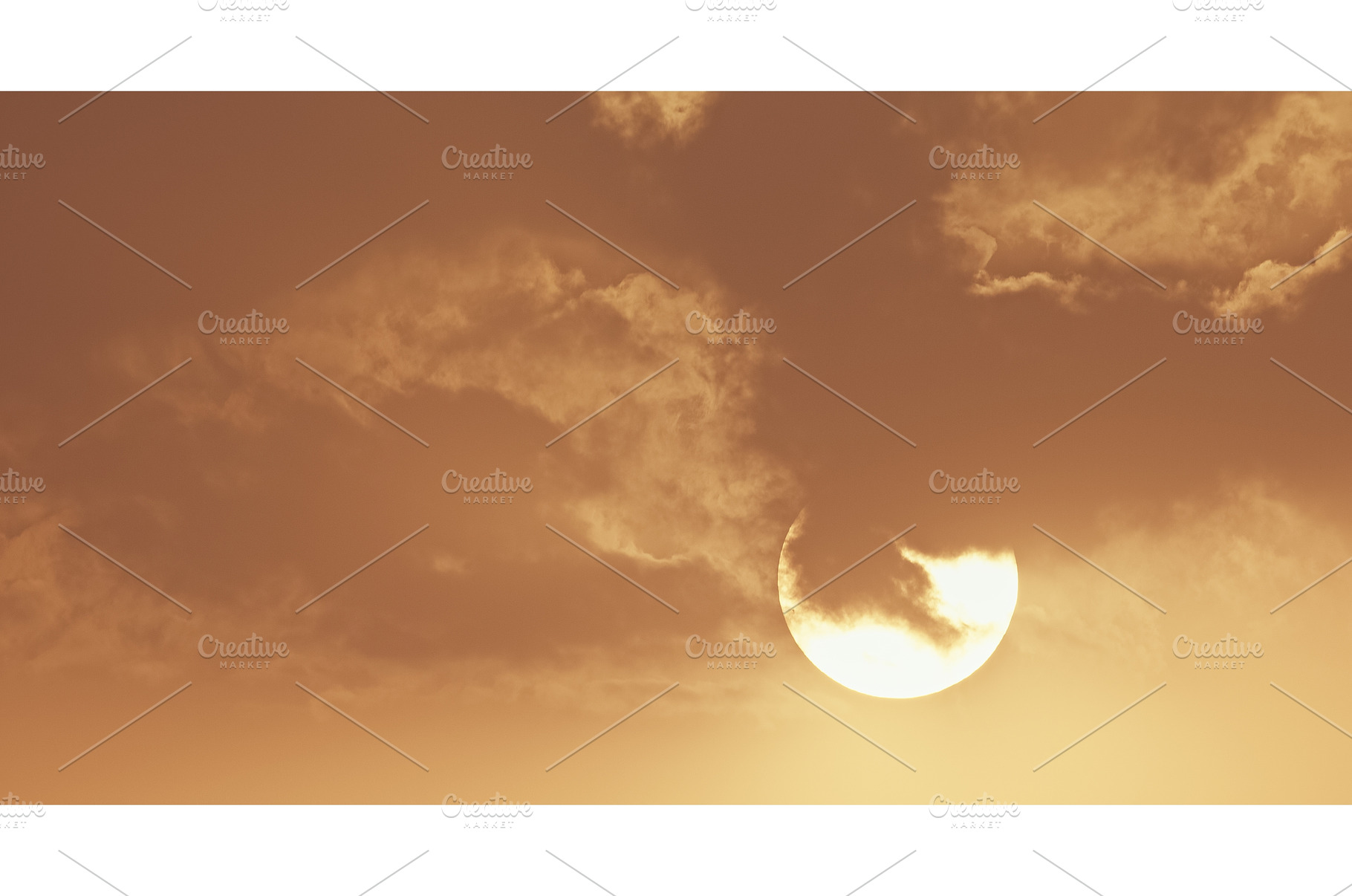Big Sun Sundown. Bright Dramatic, a Nature Photo by Our Amazing World