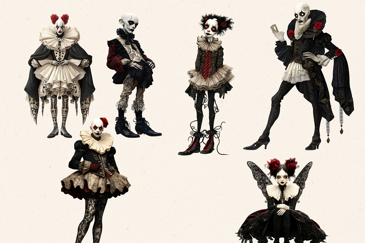 PECULIAR GOTHIC PEOPLE CLIPART, a Person Illustration by Daring Digies (Photo 8 of 10)