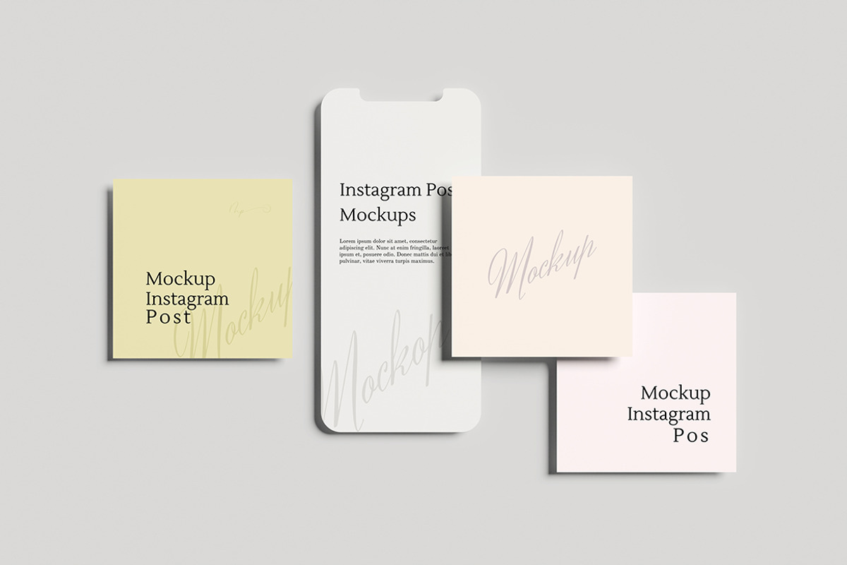 Instagram Post Mockup, an Advertising Mockup by Pikachudesign (Photo 3 of 5)