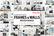 Frames & Walls Scandinavian Bundle, a Household Mockup by Yuri-U (Thumbnail 1 of 38)