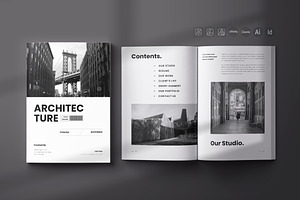 Architecture Portfolio Template, a Brochure Template by Spark_Creative