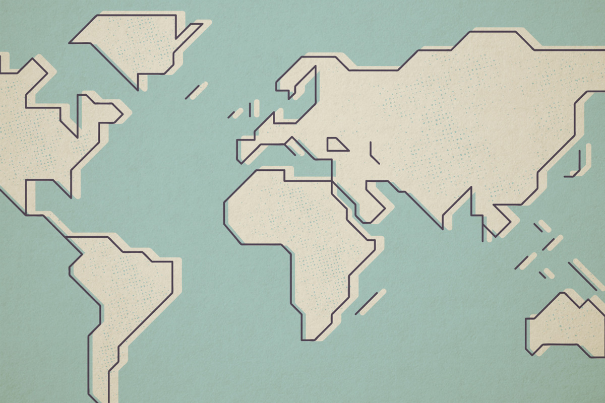 Simple World Map, an Illustration by Skylars Art Supplies (Photo 4 of 5)
