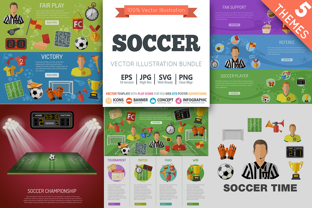 Soccer Themes, a Sport Illustration by TAlex (Photo 1 of 7)