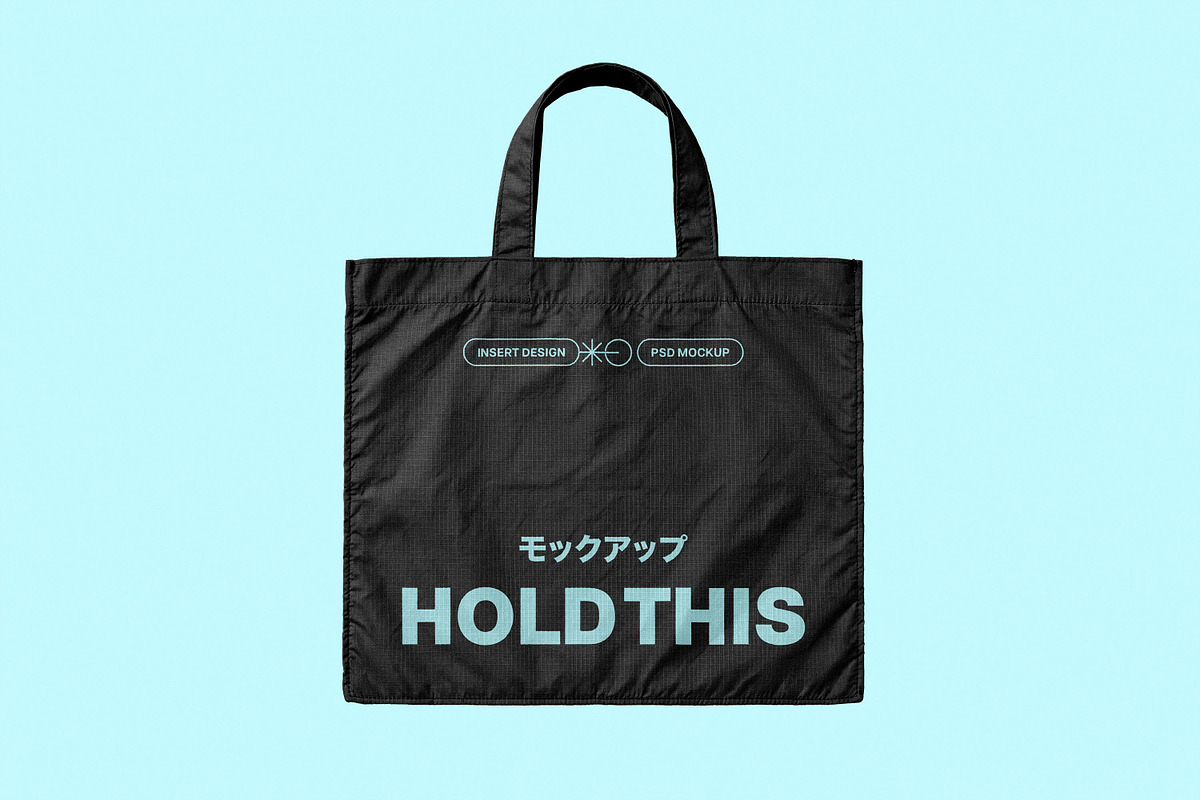 Ripstop Tote Bag Mockup, a Packaging Mockup by Design Squad (Photo 4 of 4)