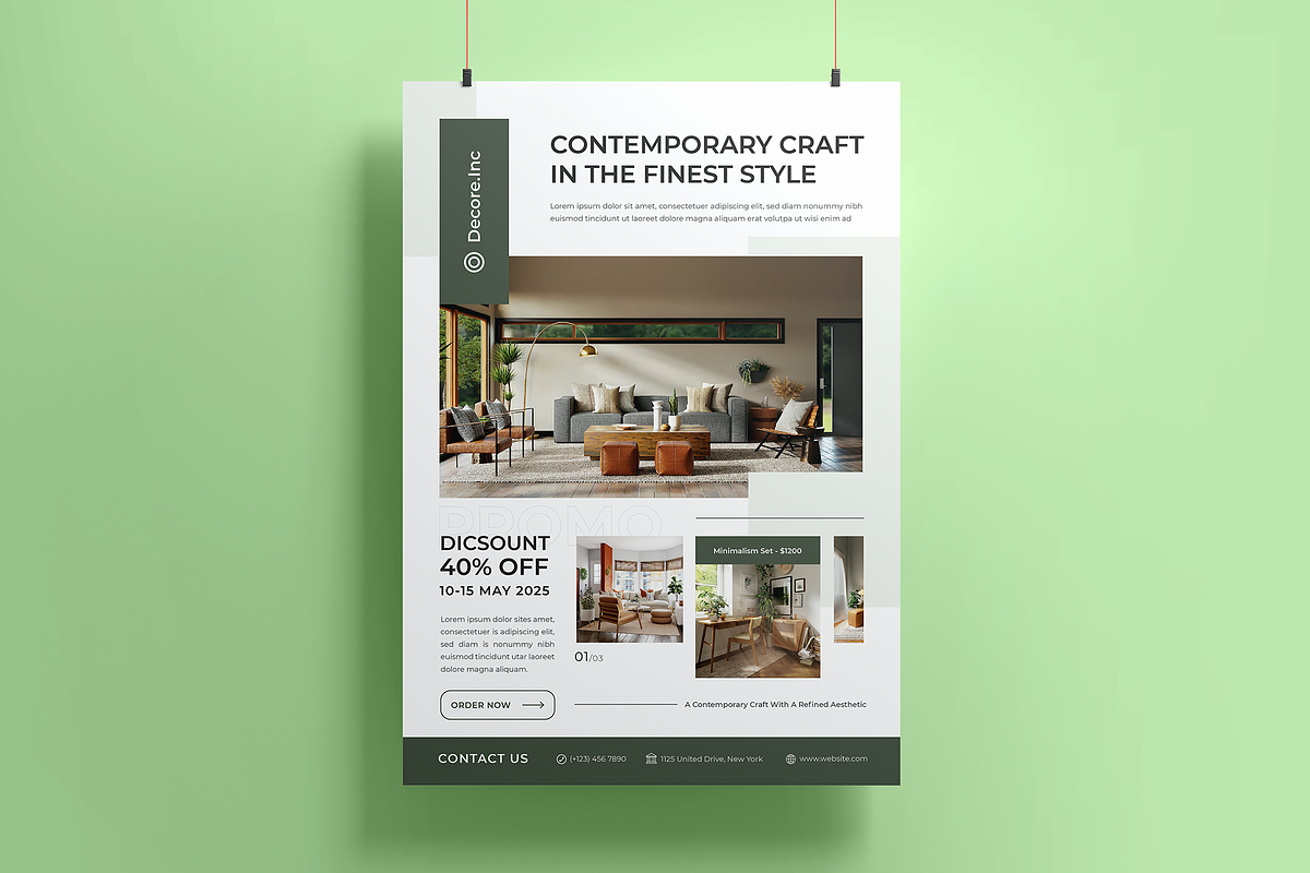 Interior Flyer Template, a Flyer Template by YossyOneStd (Photo 2 of 2)