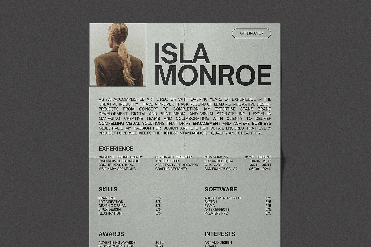 Creative Modern Resume Template, a Resume Template by Moscovita Studio (Photo 5 of 8)